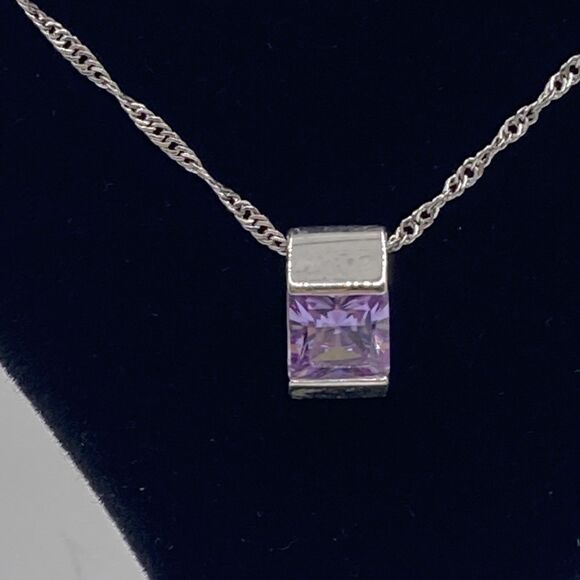 Vintage Park Lane 3 Piece Set Silver Tone Faux Amethyst Ring Sz7 Clip Earrings - Picture 11 of 14